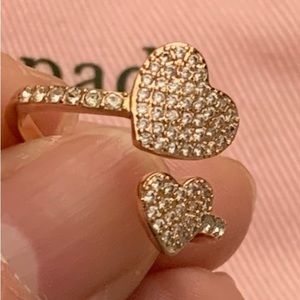 new Kate spade double hearts💕 (yours truly) ring rose gold size 7